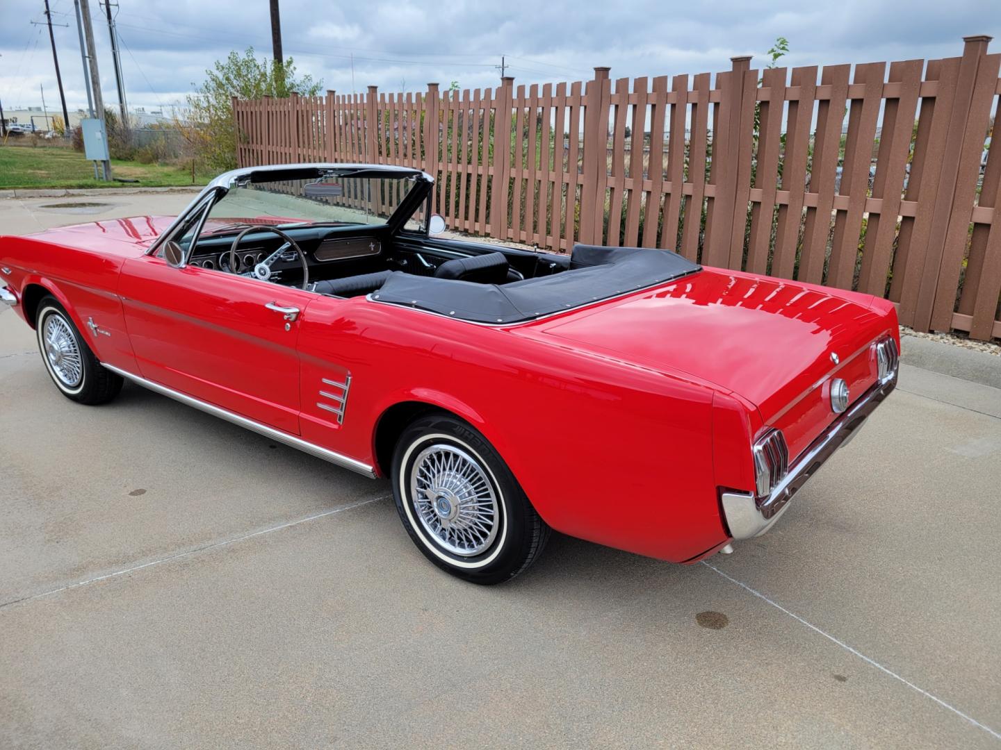 1966 Red /Black Ford Mustang Deluxe Pony Interior (6F08C738368) with an Original 289ci. engine, Automatic transmission, located at 2510 47th St. Suite 200, Boulder, CO, 80301, (303) 641-0333, 40.026196, -105.243217 - Known History back to its Original Purchaser Curtis Travis from Foxworthy Ford. This Beautiful 1966 Convertible Mustang is Equipped with its Original 289ci. V8, and C4 3 speed Automatic Transmission. The Vintage AC was Serviced and Recharged with 134 coolant October 2023. It has its Original F - Photo#4